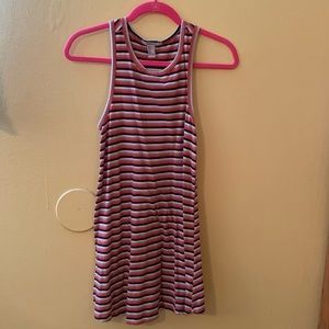 Navy/Orange/Tan/Whit Forever 21 Size S Shift Dress